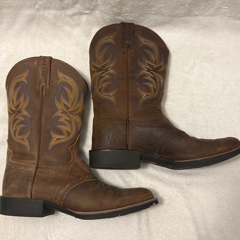 JUSTIN MEN'S BUSTER DISTRESSED WESTERN BOOTS size 9.5